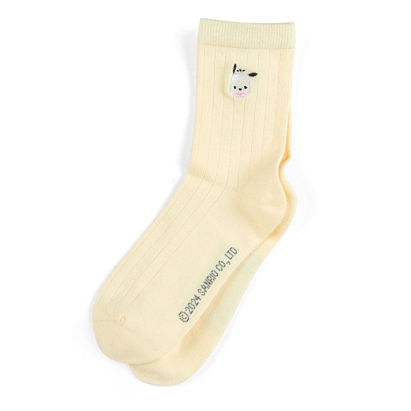 Pochacco Classic Embroidered Crew Socks