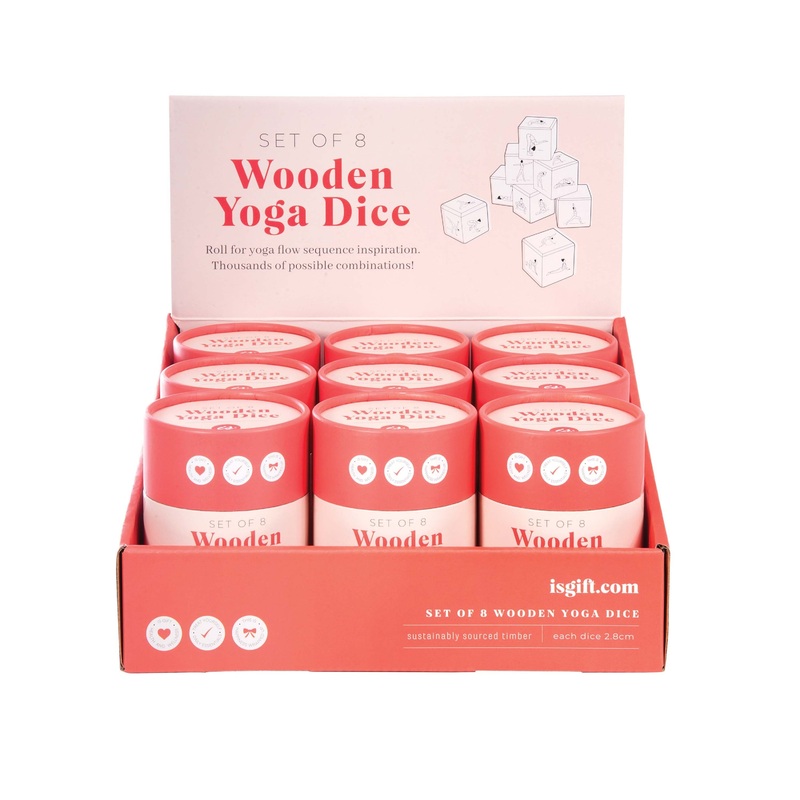 IsGift Wooden Yoga Dice Set
