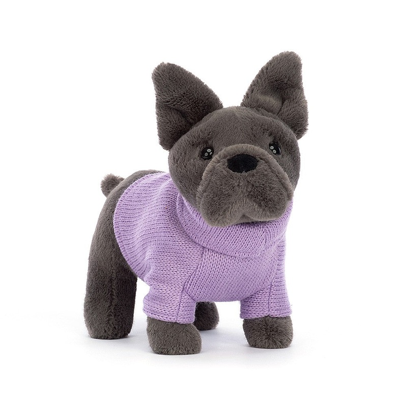Jellycat Sweater French Bulldog Purple 19cm