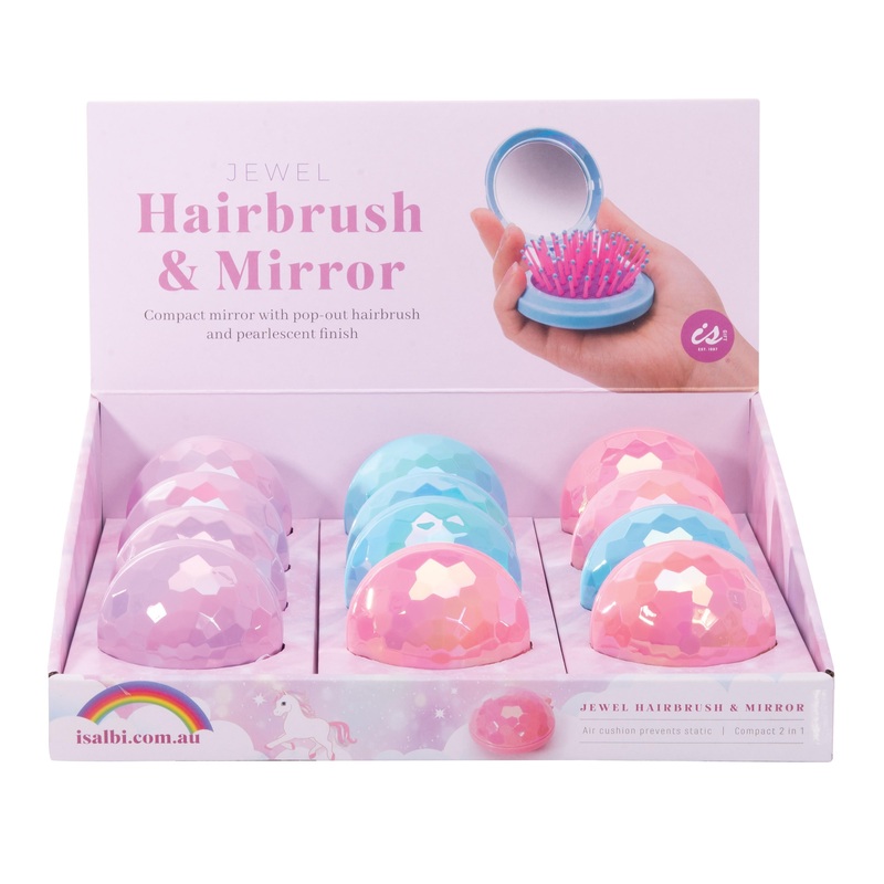 Compact Hairbrush/Mirror Jewel