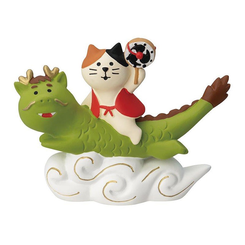 Decole Concombre Figurine - Zodiac Sign Dragon - Cat and Flying Dragon