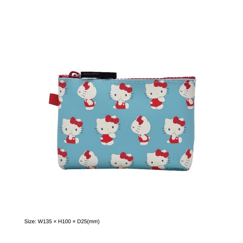 NUU-SMALL Hello Kitty Blue Zipper Pouch