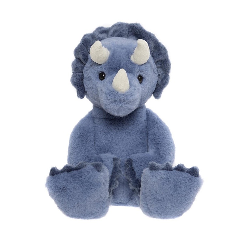 Bear & Me By Charlie Bears Troy Triceratops Denim Blue L 38cm