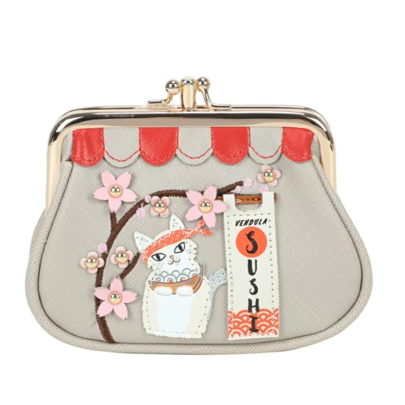 Vendula Sushi - Grey Edition Clipper Coin Purse