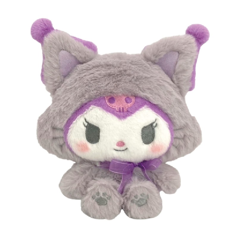 Nakajima Corp Japan Sanrio Kuromi Plush Toy 184238-23 Pastel Fluffy Nyanko