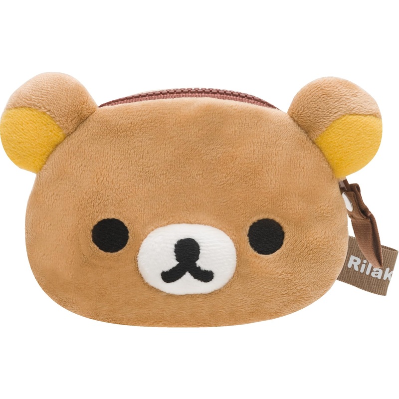 San-X Rilakkuma Compact Plush Coin Case - 10x14x3cm Sized Wallet