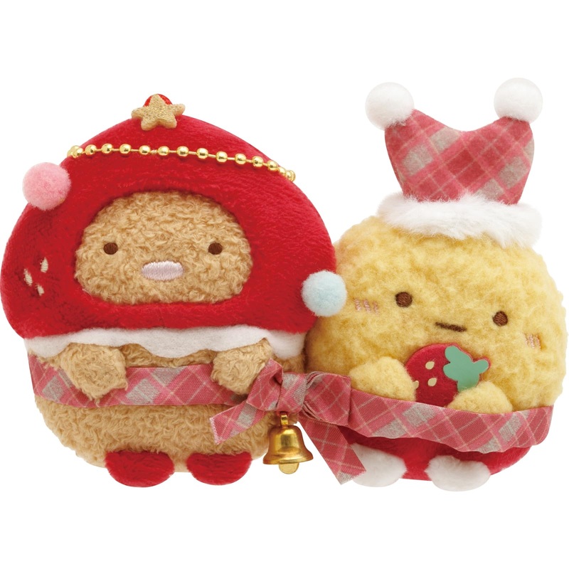 San-X Sumikko Gurashi Strawberry Xmas Tenori Plush Mo22801 80x110x50mm