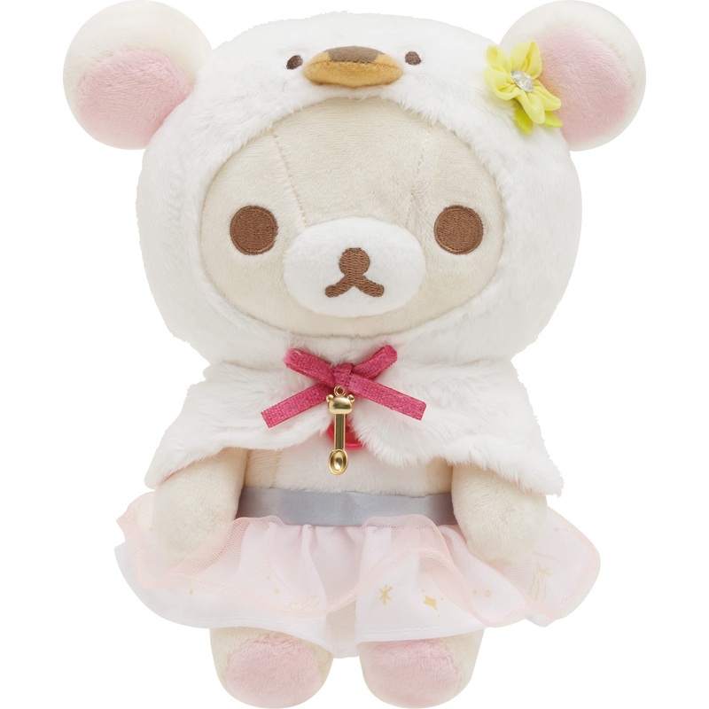 San-X Rilakkuma Swan and Golden Flower Plush Toy Korilakkuma Mf86801