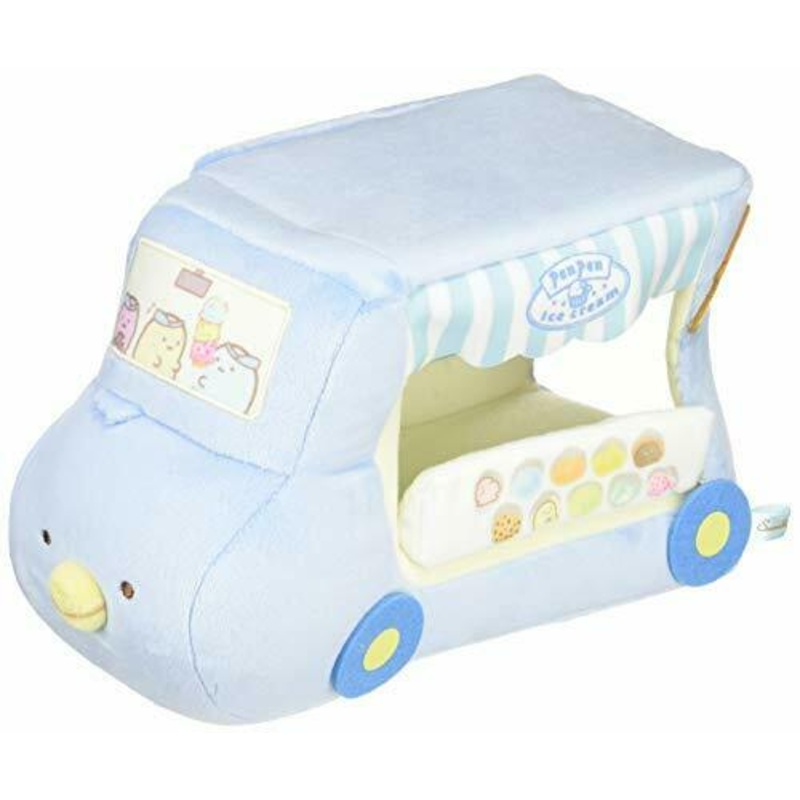 San-x Sumikko Gurashi Ice Cream Blue Wagon Stuffed Plush Doll Soft Toy Car