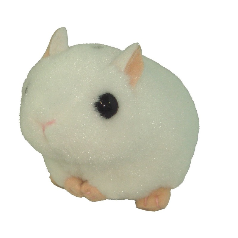 Sanei Boeki Djungarian Hamster Plush Toy - Trembling Pearl White 6.5x9.5x7.5Cm