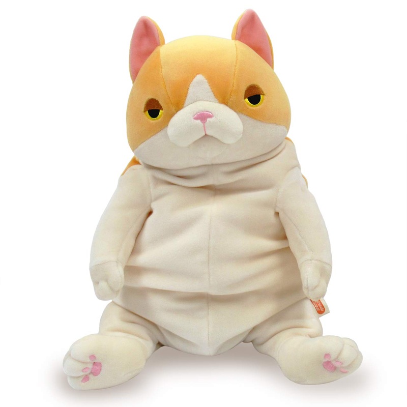Shinada Global Mochi Neko Orange Plush Cat Large 22x22x30cm Mone-0350Ho Series