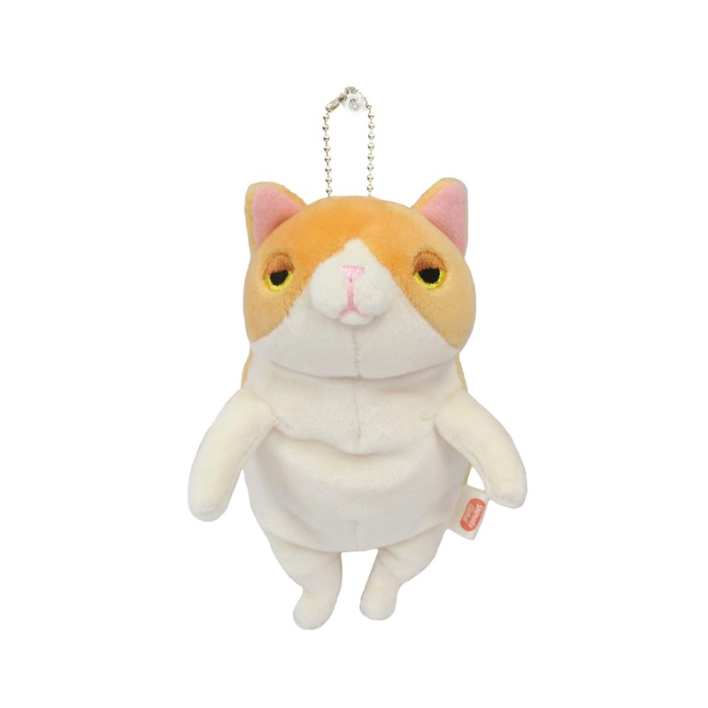 Shinada Global Mochi Neko Orange Plush Cat Mini Size 7x5x14cm