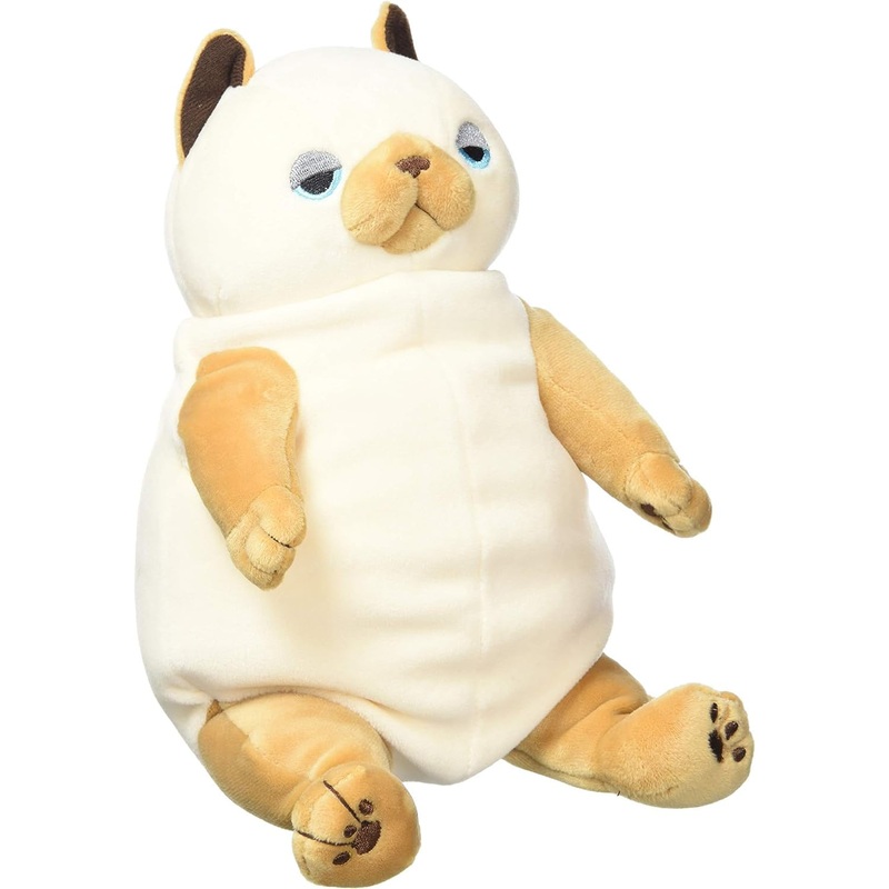 Shinada Global Mochi Series 14x14x22cm Siamese Cat Stuffed Animal