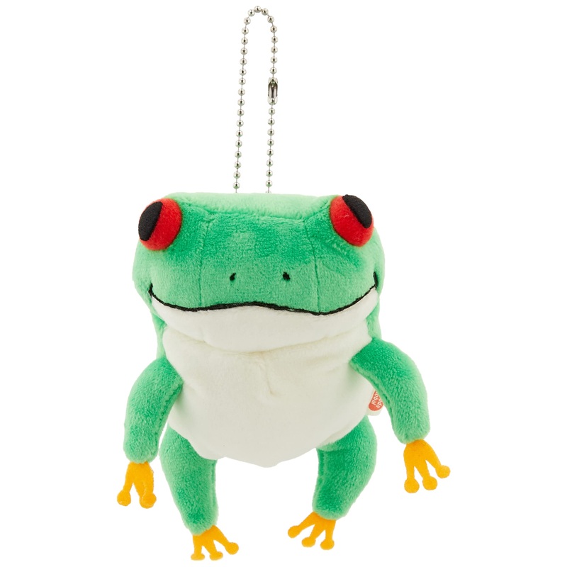 Shinada Global Mochi Series Plush Frog Mochikaeru Green Mini 7x5x14cm Mokr-0088G
