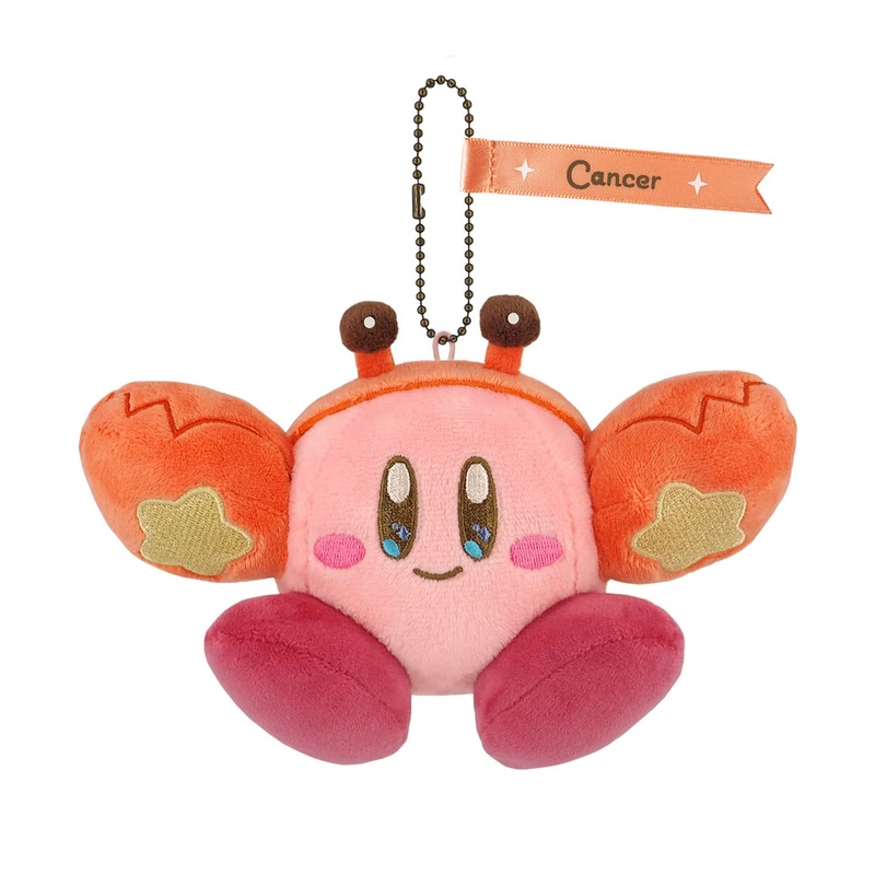 Sanei Boeki Kirby Stars Cancer Horoscope Stuffed Mascot W17xD7.5xH10cm Ea-Hc04