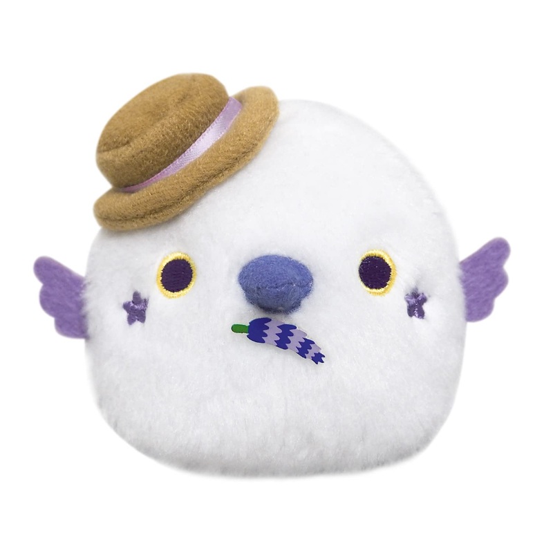 Sanei Boeki Tori Dango Lavender Shimaenaga Stuffed Toy W9xD8xH7cm