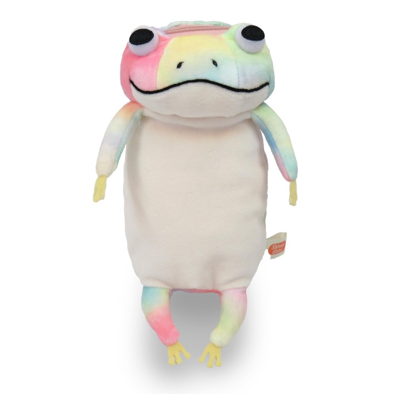 Shinada Global Mochikaeru Mochi Series Frog Pen Pouch Rainbow 9x8x18cm