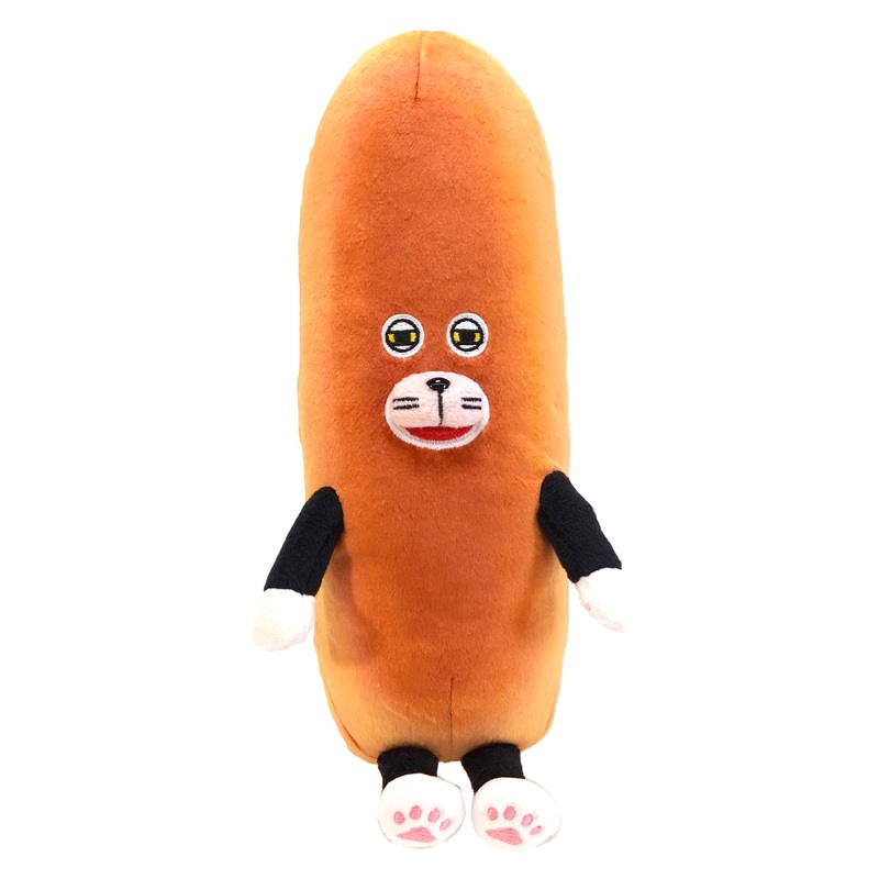 Sun Arrow Bread Thief Beanbag Toy French Bread K-9484 H13cm W13.5cm D13cm