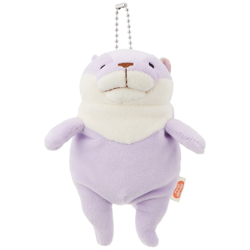 Shinada Global Mochi Series Mini Otter Plush Toy Lavender 7x5x14cm