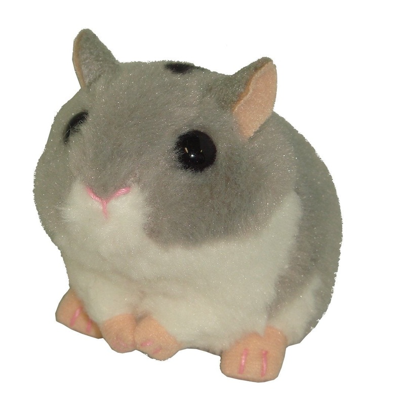 Sanei Boeki Trembling Djungarian Hamster Plush Toy Blue Sapphire 6.5x9.5x7.5cm