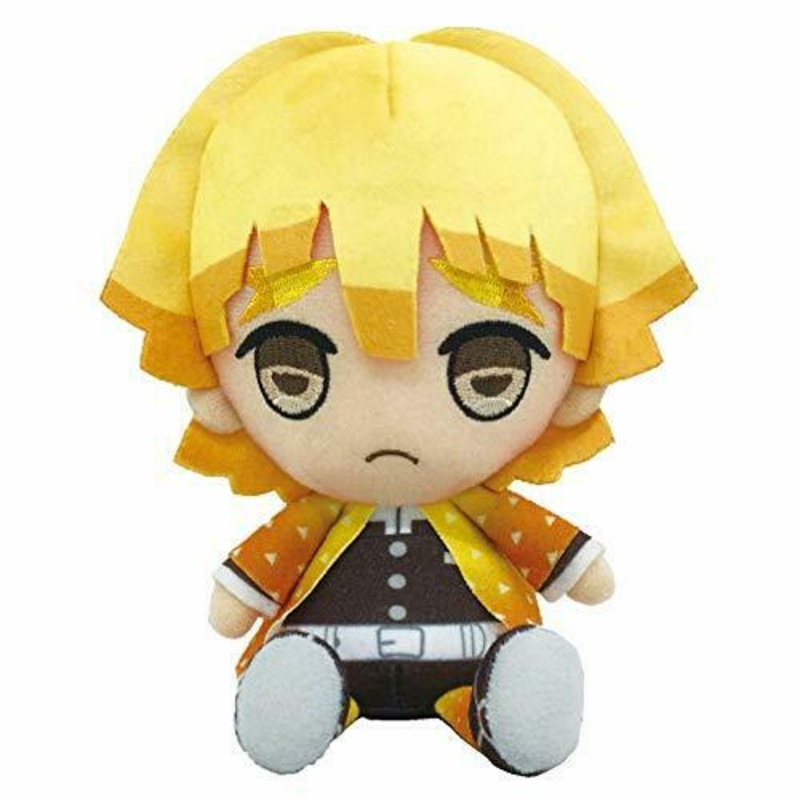 Demon Slayer Kimetsu Agatsuma Zenitsu Chibi Plush Doll Stuffed Toy