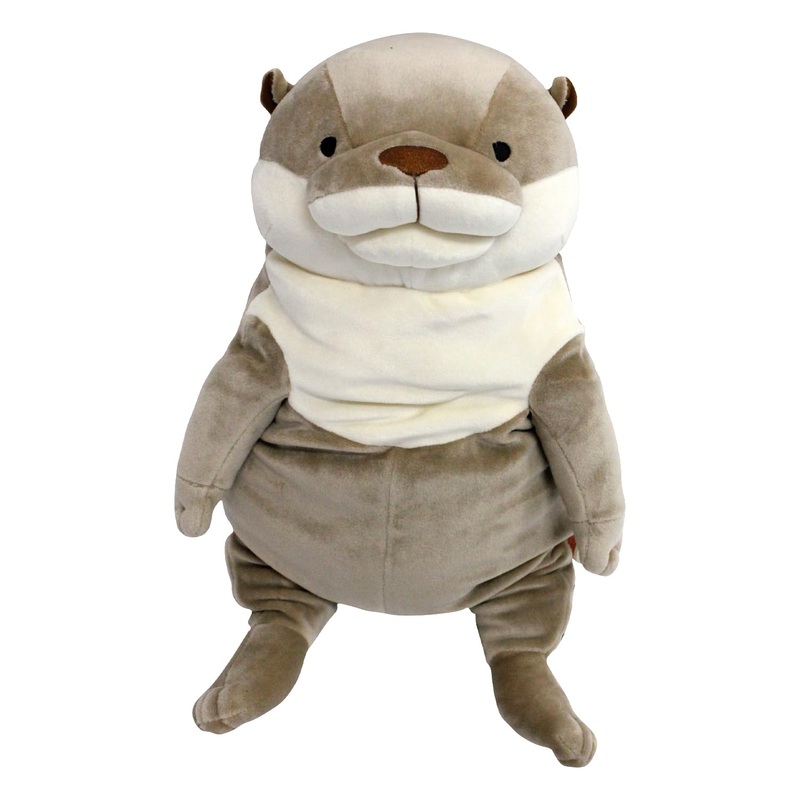 Shinada Global Mochi Otter Grey Medium 14X14X22 Cm Plush Animal Toy