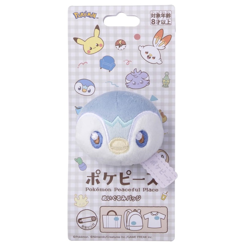 Takaratomy Arts Pokepiece Plush Toy Badge Piplup 6cm