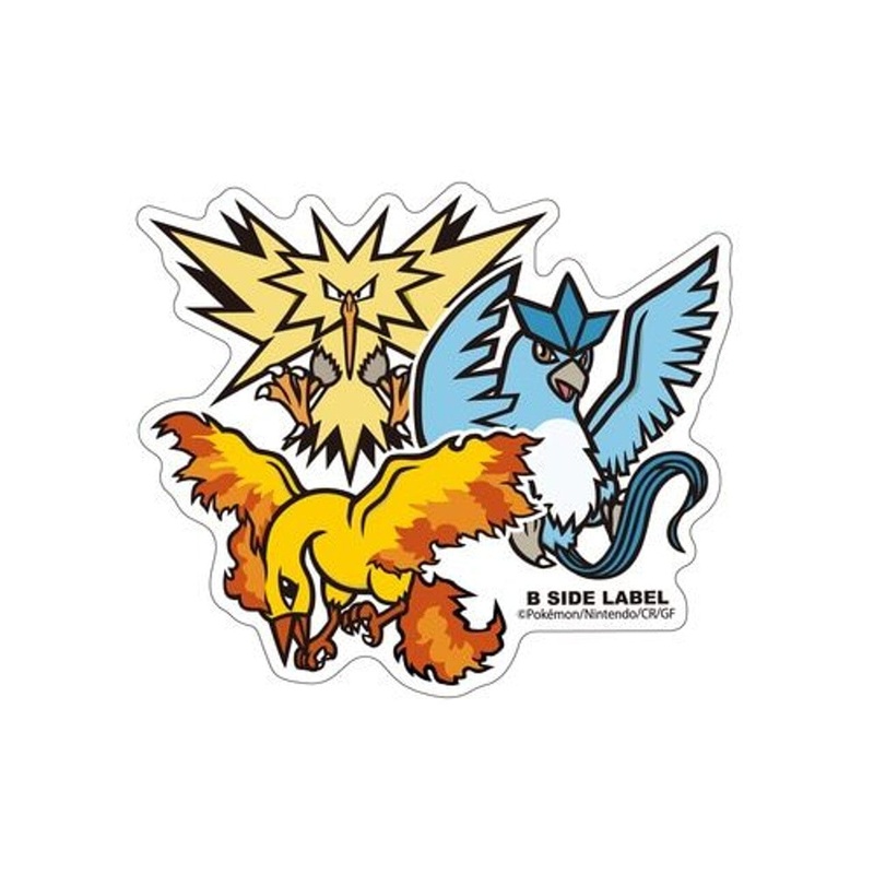 Articuno & Zapdos & Moltres B-SIDE LABEL Pokmon Sticker