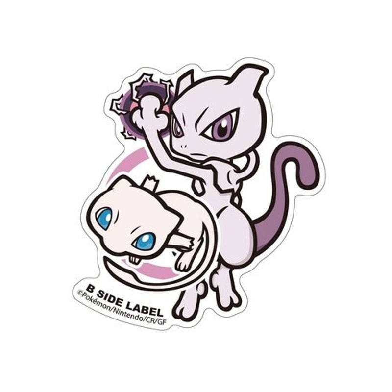 Mewtwo & Mew B-SIDE LABEL Pokmon Sticker