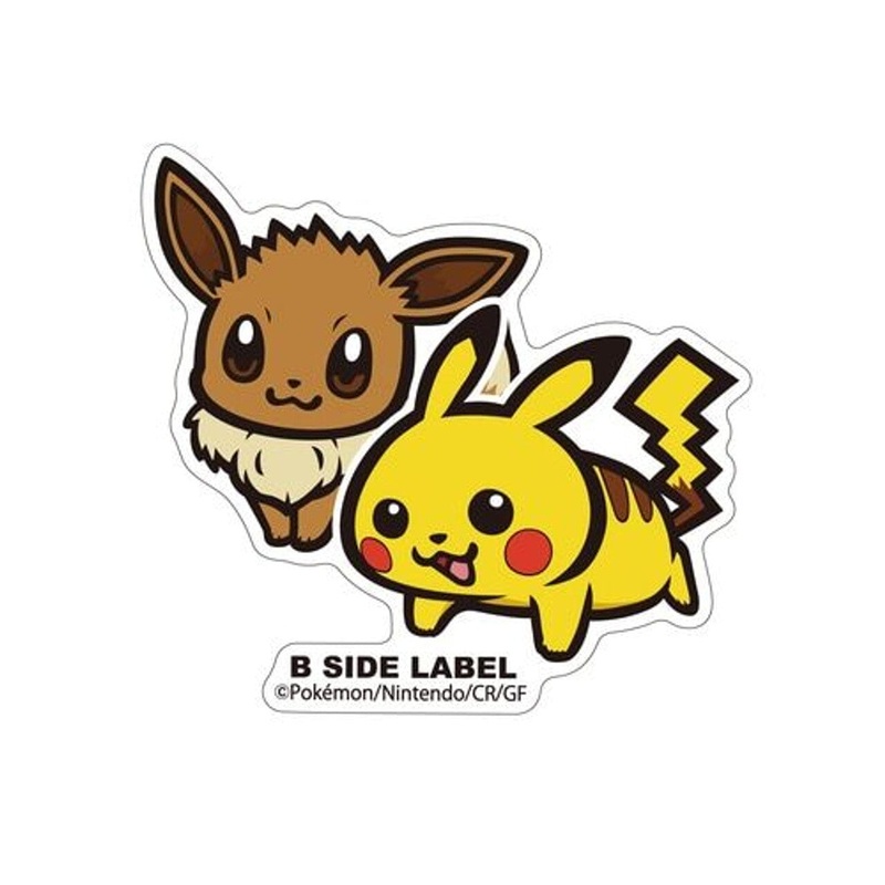 Pikachu & Eevee B-SIDE LABEL Pokmon Sticker