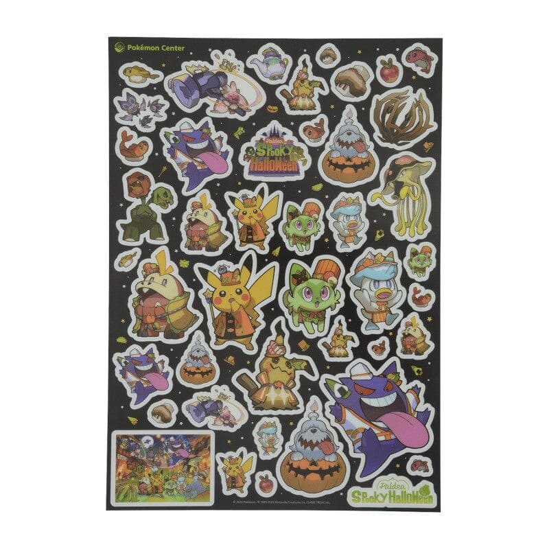 A4 PET Page Pokmon Paldea Spooky Halloween Stickers Set