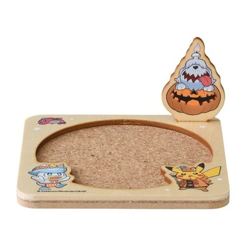 Pikachu & Quaxly & Greavard Wooden Coaster Paldea Spooky Halloween