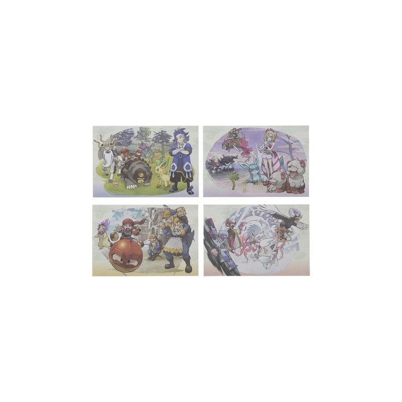 Japanese Paper Styled Postcards (Set Of 4) - Pokmon HISUI DAYS