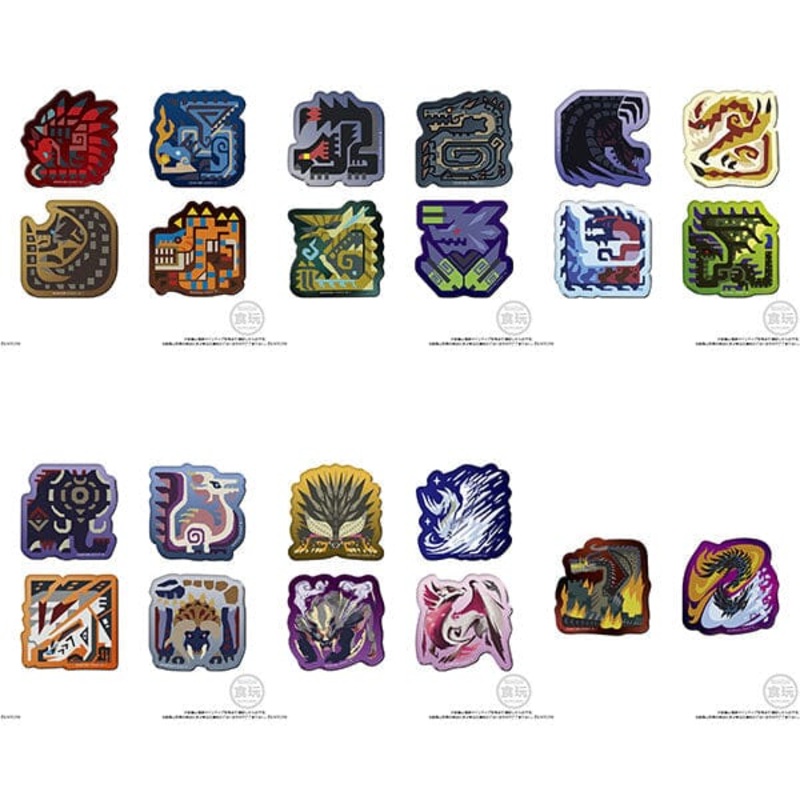 Monsters Character Magnets - Monster Hunter 20th Anniversary (14Pcs/BOX)