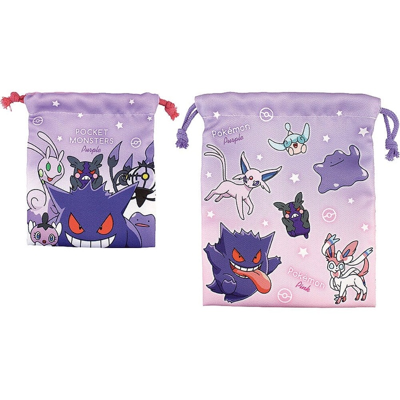 Pokmon Drawstring Bag Set Of 2 Gradation / Purple And Pink