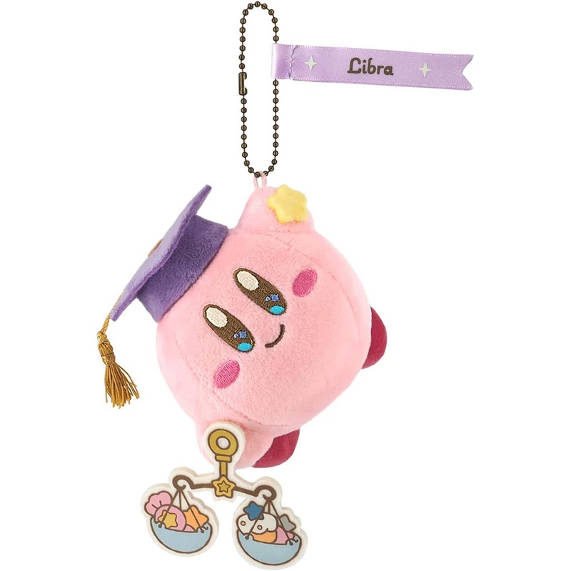 Kirby zodiac sign Libra Mascot Plush Keychain Kirby Horoscope Collection