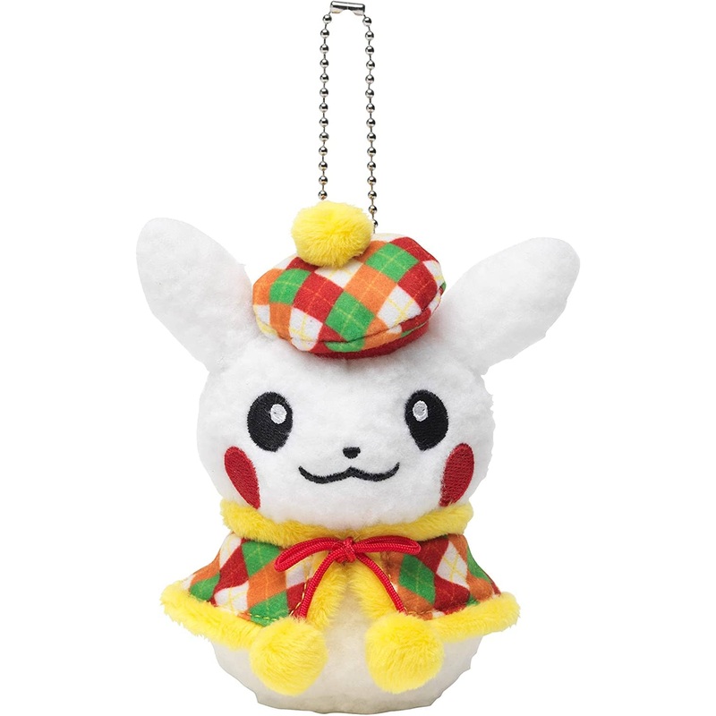 Pikachu Snowman (Female) Mascot Plush Keychain Christmas Series