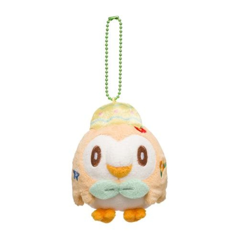 Rowlet Mascot Plush Keychain Happy Easter Basket