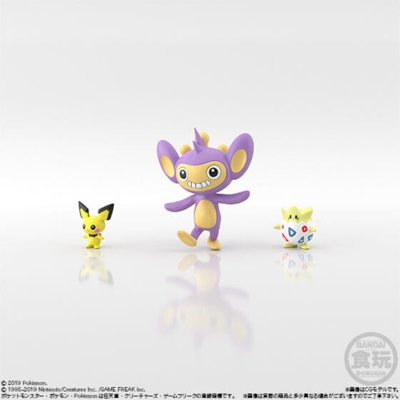 Pichu & Togepi & Aipom Pokmon Scale World Figure Johto Region BANDAI