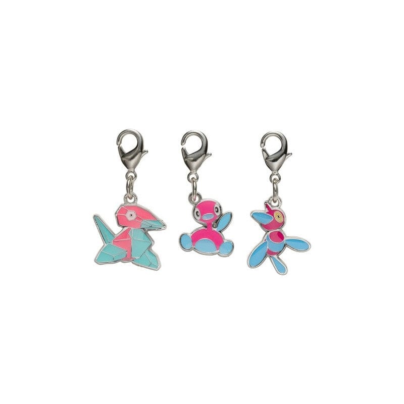 Porygon, Porygon2, Porygon-Z - National Pokdex Metal Charm Keychain #137, #233, #474