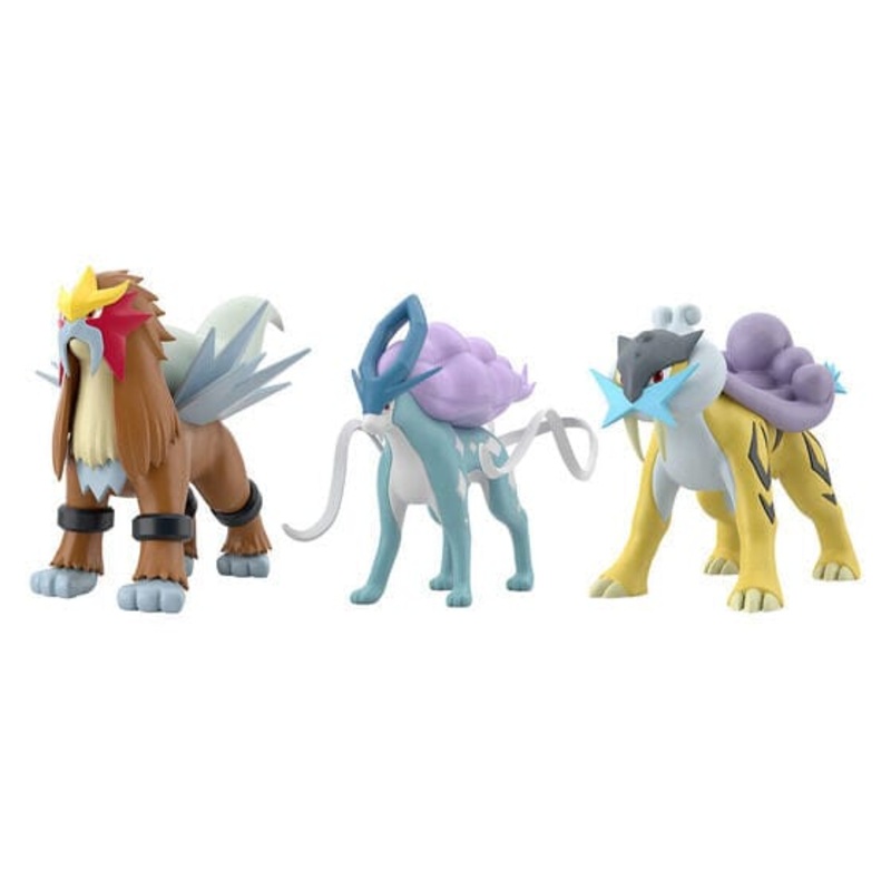 Raikou & Entei & Suicune Pokmon Scale World Figure Set Johto Region