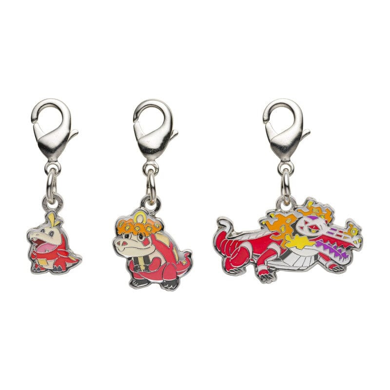 Fuecoco, Crocalor, Skeledirge - National Pokdex Metal Charm Keychain #909, #910, #911