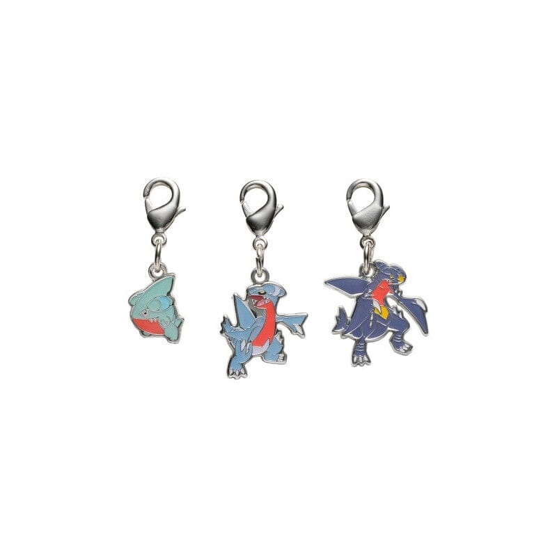 Gible, Gabite, Garchomp - National Pokdex Metal Charm Keychain #443, #444, #445
