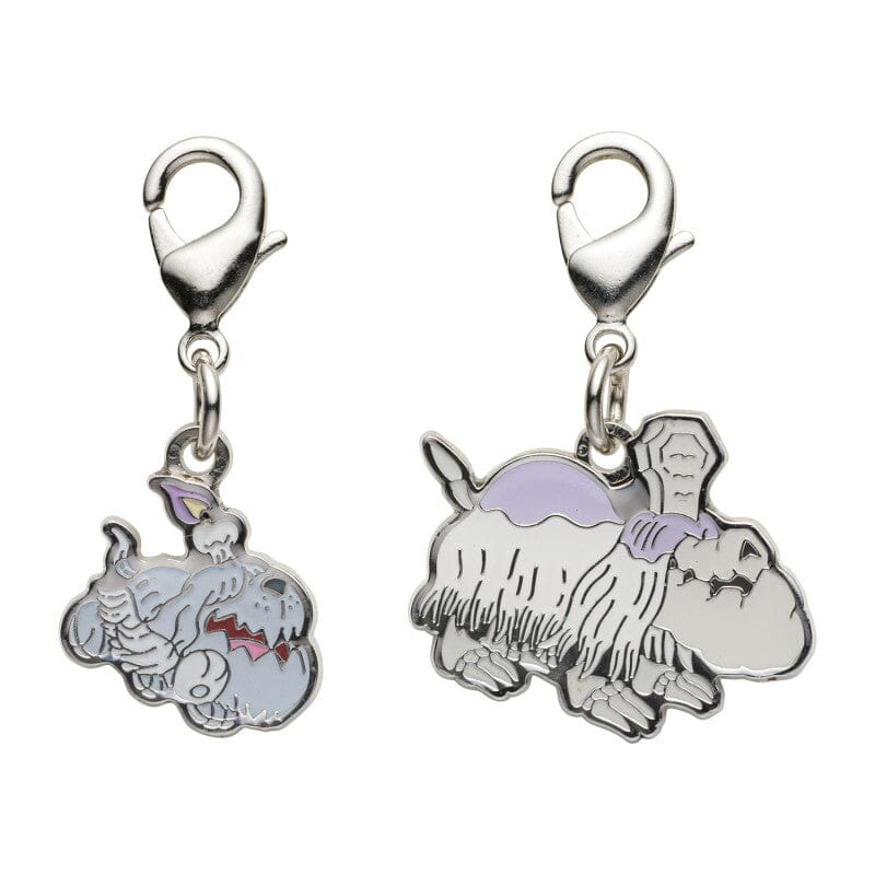 Greavard, Houndstone - National Pokdex Metal Charm Keychain #971, #972
