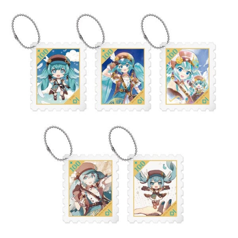 Hatsune Miku Trading Acrylic Keychain Nendoroid #100 Commemorative Exhibition (5Pcs/BOX)