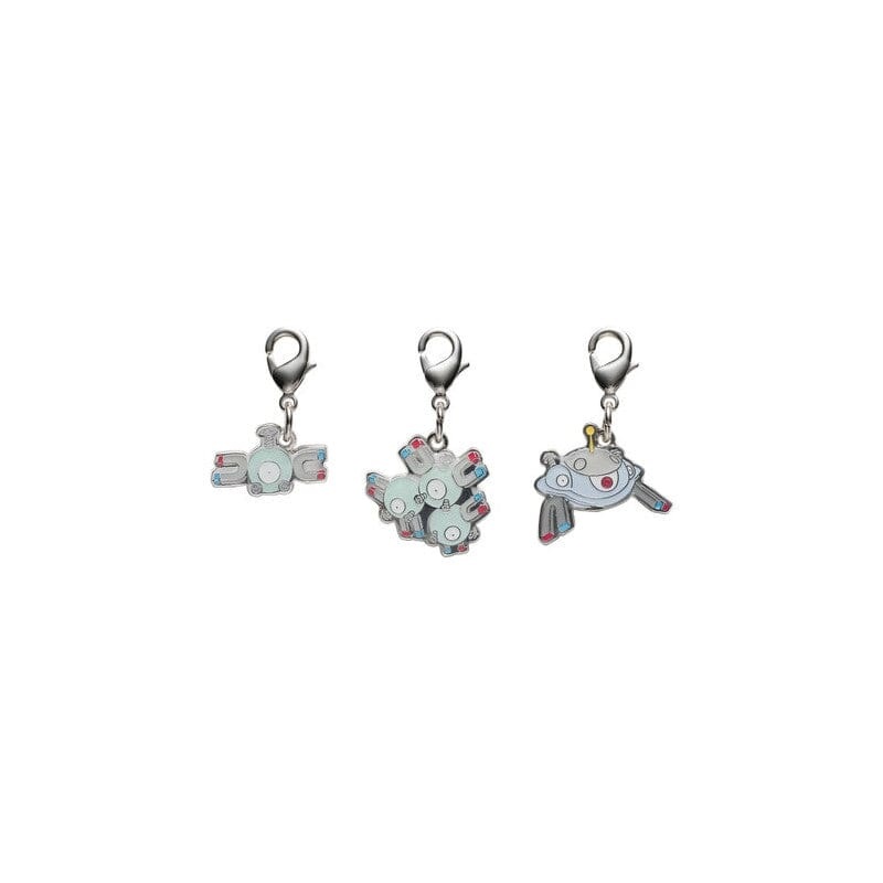 Magnemite, Magneton, Magnezone - National Pokdex Metal Charm Keychain #081, #082, #462