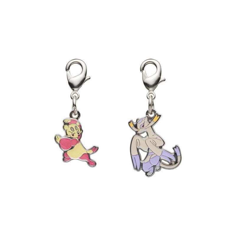 Mienfoo, Mienshao - National Pokdex Metal Charm Keychain #619, #620