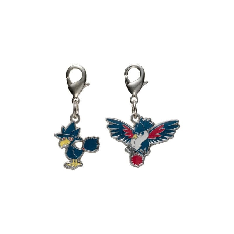 Murkrow, Honchkrow - National Pokdex Metal Charm Keychain #198, #430