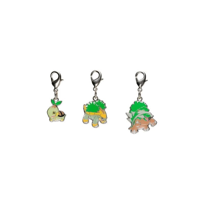 Turtwig, Grotle, Torterra - National Pokdex Metal Charm Keychain #387, #388, #389