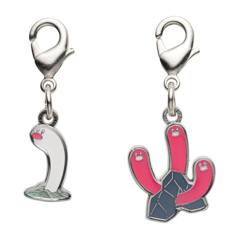 Wiglett, Wugtrio - National Pokdex Metal Charm Keychain #960, #961